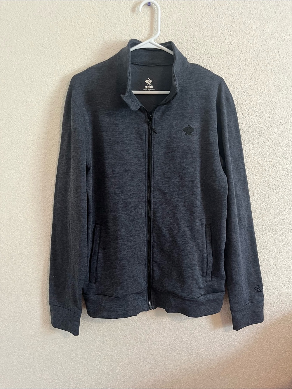 Rabbit Running Mens Zip N Relax Jacket Charcoal Medium